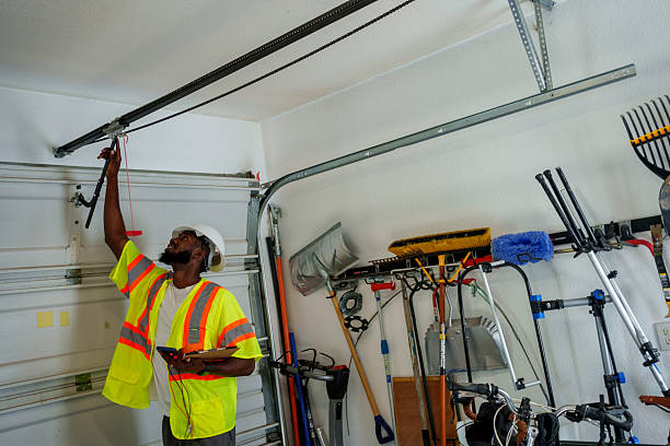 Professional Garage Door Panel Replacement technician working in Cheboygan County County, MI